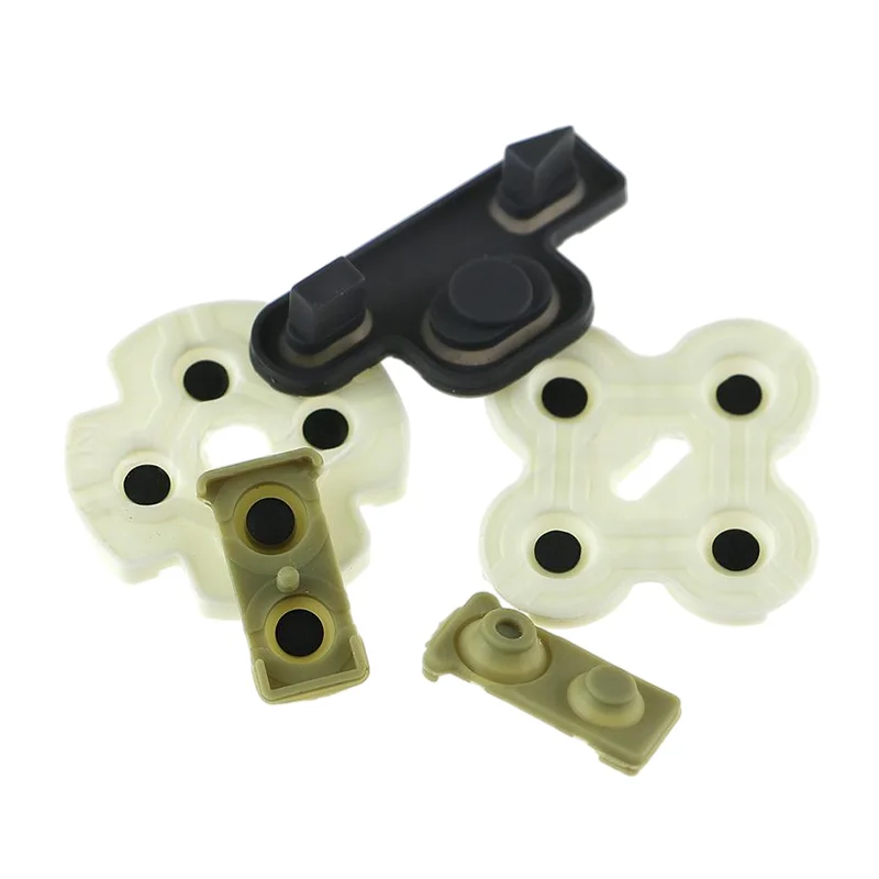 Leitfähige Gummi-Knopfauflage für PS3-Controller, für Sony PlayStation 3 PS3-Griff, linke und rechte Tasten, leitfähige Silikonauflage zur Reparatur