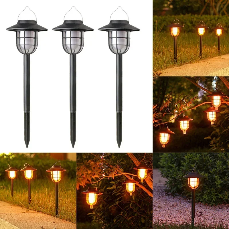 LED Solar Licht Garten Im Freien Wasserdichte Solar Lampe Hof Rasen Landschaft Pfad Zaun Balkon Sonnenlicht Dekor Flamme Lichter
