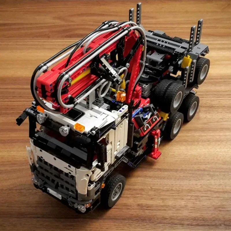 42043 Langer Holz-LKW-Kran Sany Heavy Industry MOC-5890 Bausteine mit hohem Schwierigkeitsgrad 2926 Stück Weihnachtsgeschenke für Kinder