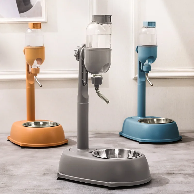 2 in 1 Haustier Feeder und Tränke Wasser flasche Trinkbrunnen Haustier Schüssel Katze Hund Haustier Fütterung automatische Wasser trinker Futter behälter