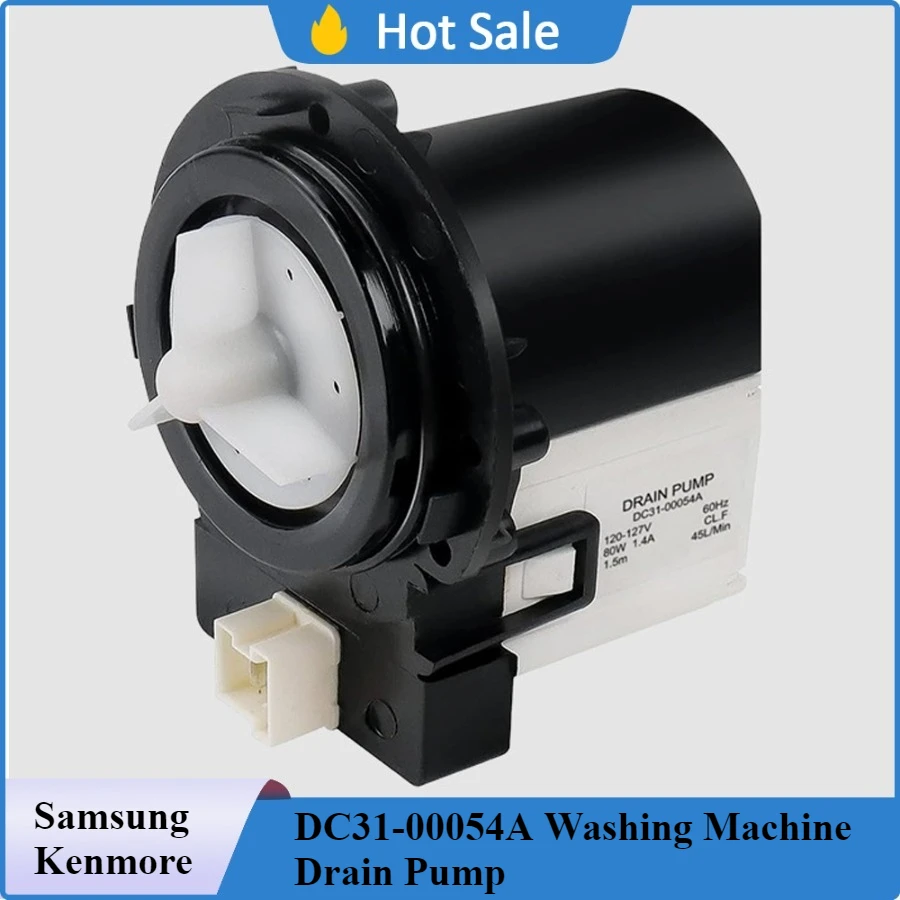 DC31-00054A Waschmaschinen-Ablaufpumpe, Ersatz – kompatibel mit Samsung, Kenmore-Waschmaschinen, Hochleistungs-Wasserpumpe – 120 V