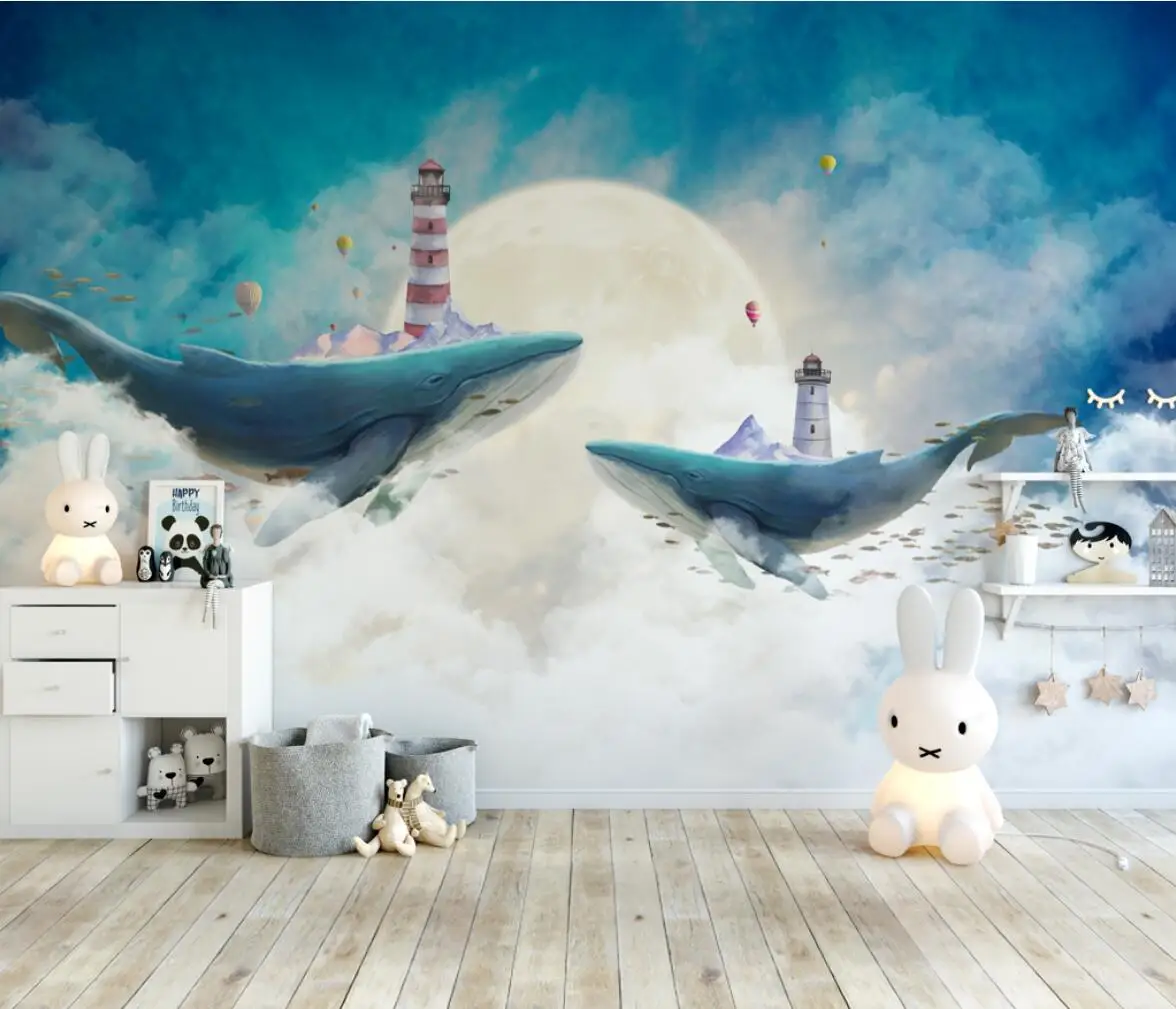Mittelmeer kinderzimmer papel de parede 3d Tapete Cartoon Film Wandbild foto tapete Kind Schlafzimmer bodenbelag
