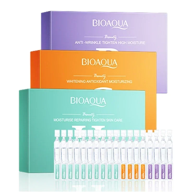 30 teile/schachtel BIOAQUA Retinol Vitamin C Hyaluronsäure Serum für Gesicht Feuchtigkeitsspendende Straffende Feuchtigkeitsspendende Gesichts Essenz Gesicht Hautpflege