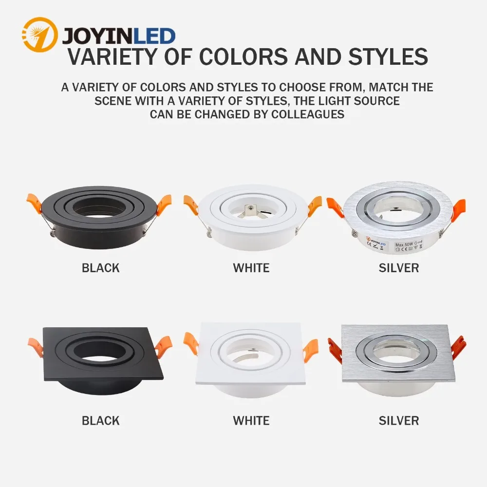 JOYINLED LED-Einbaustrahler GU10 MR16 Gehäuse Auge Kugelrahmen Lampu Downlight Gehäuse Leuchte GU10 Halter