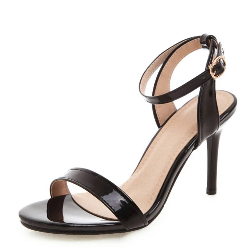 Sommer-Sandalen, Schuhe für Damen, High Heels, Flip-Flops, große Größe 44, 50, Knöchelriemen, Rot, Weiß, Party, Tanz, Hochzeit, Damen