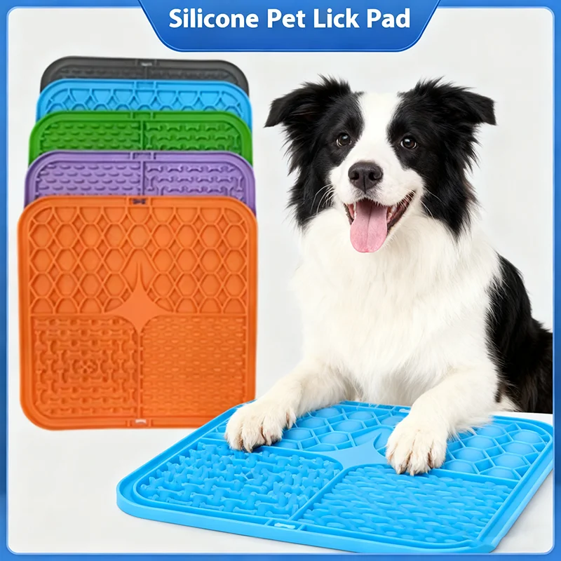 Silikon Pet Lecken Matte Slow Food Pad Mit Saugnäpfen Anti Ersticken Hund Fütterung Matte Ablenkung Bad Ausbildung Katze Feeder Liefert