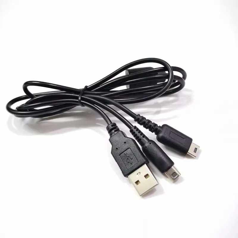 2-in-1-USB-Ladekabel, Ladekabel für Nintendo DSi DS Lite DSL NDSL 3DS 2DS XL/LL, neue 3DSXL/3DSLL Game Power Line