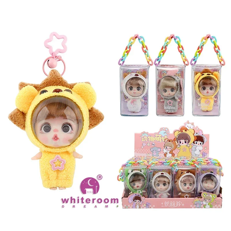 9 cm Mini Puppe Astronauten Tiere Schlüssel Anhänger Bjd Tasche Puppen Spielzeug Mädchen Reborn Kit Baby Spielzeug für Kinder Baby junge Zubehör