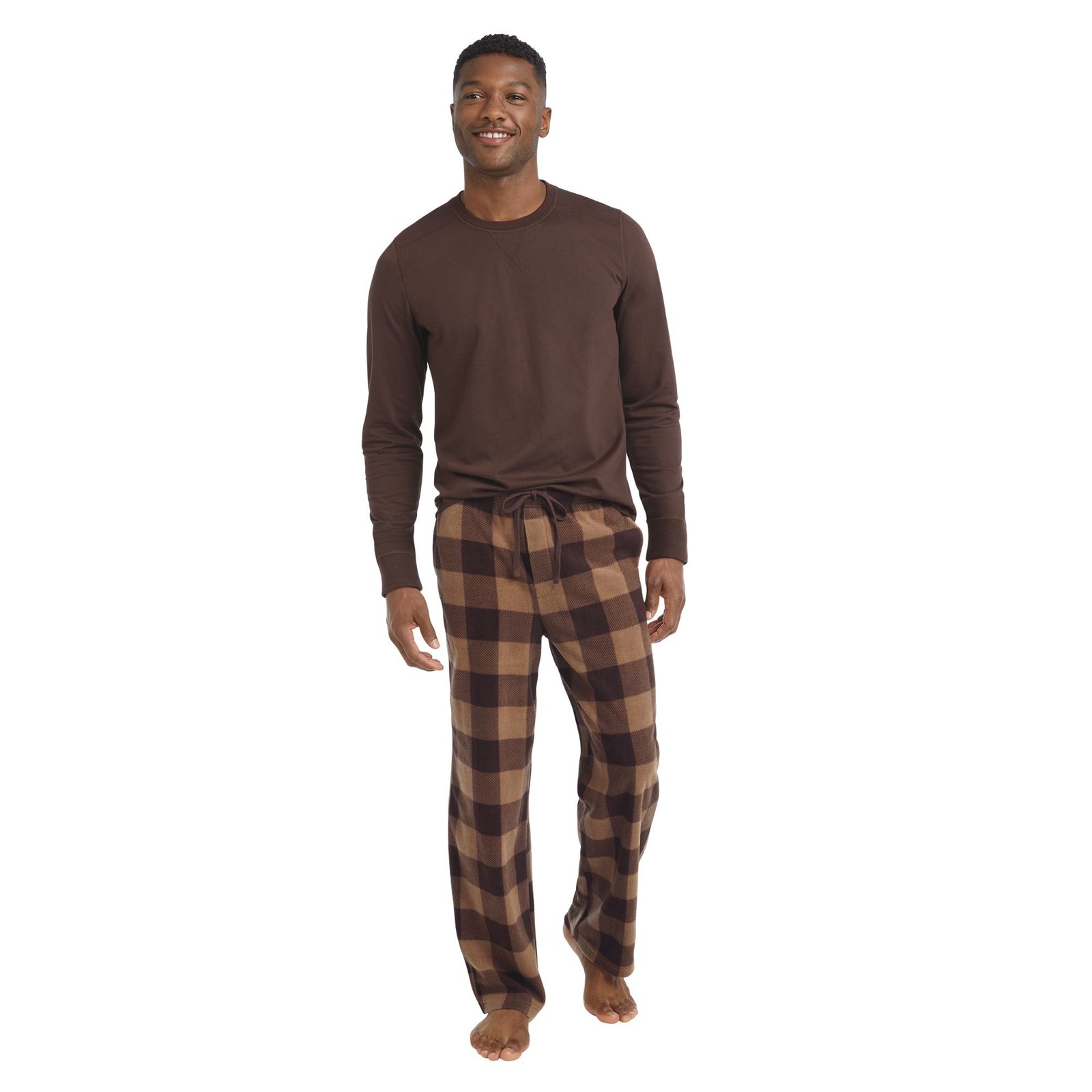 Fin & Feather Men's 2-Pc Sleep Set Intimates in Brown/Buffalo, Size 5XL, Cotton/Polyester