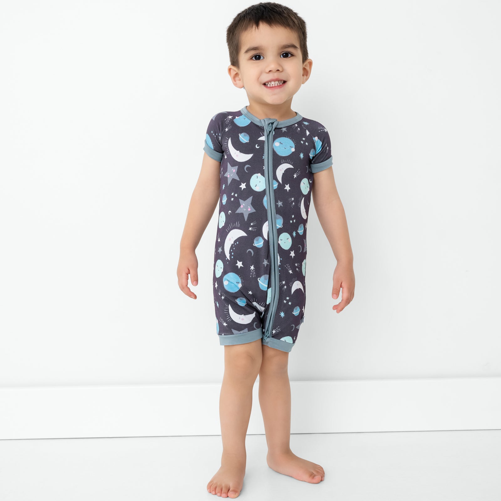 To the Moon & Back Blue Shorty Zippy - 18-24 months