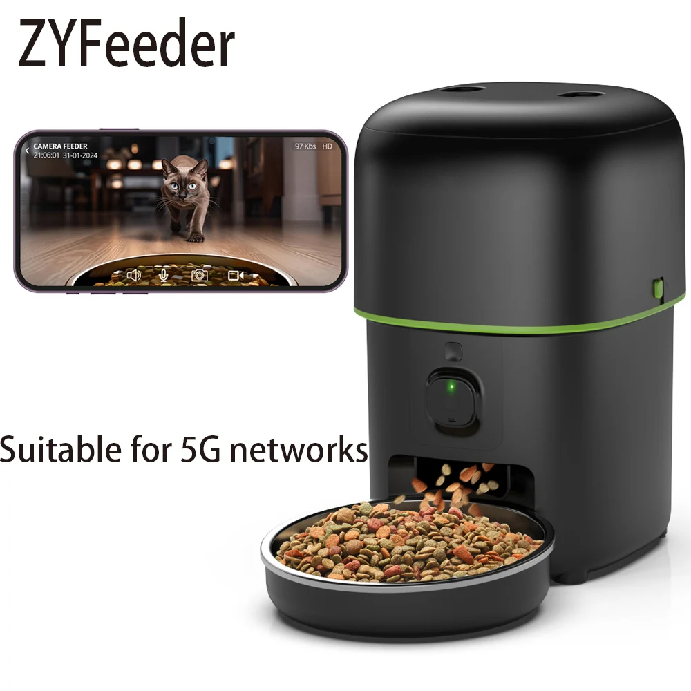 2l 5g Kamera Haustier Feeder automatische Katze Smart Food Spender Auto Hund Slow Food WiFi zeit gesteuerte quantitative Video Futter Fütterung schalen