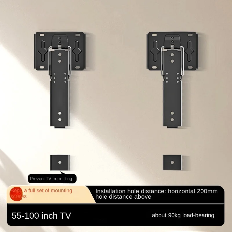 Ultradünne Kunsttapete TV-Ständer für 40–100 Zoll LCD-TV-Wandhalterung, große Belastung, solide Unterstützung, Wand-TV-Halterung, Stahlhalterung