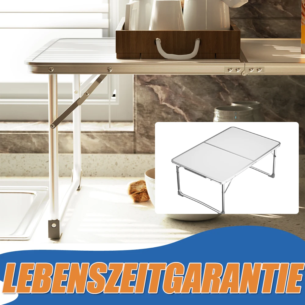 Campingtisch Camping Tisch Klapptisch Campingtisch Klappbar Klein Campingtisch Faltbar Balkontisch für Camping Aluminiumrahmen Gartentisch Klapptisch für Campen im Garten, Festivalls Märkte 60x40x26cm