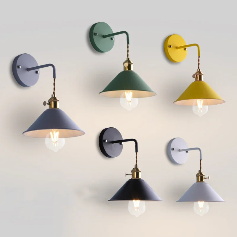 Nordic Moderne Macaron Wand Lampe Nacht Lampe Wohnzimmer Spiegel Lampe Badezimmer Schlafzimmer Schalt Beleuchtung