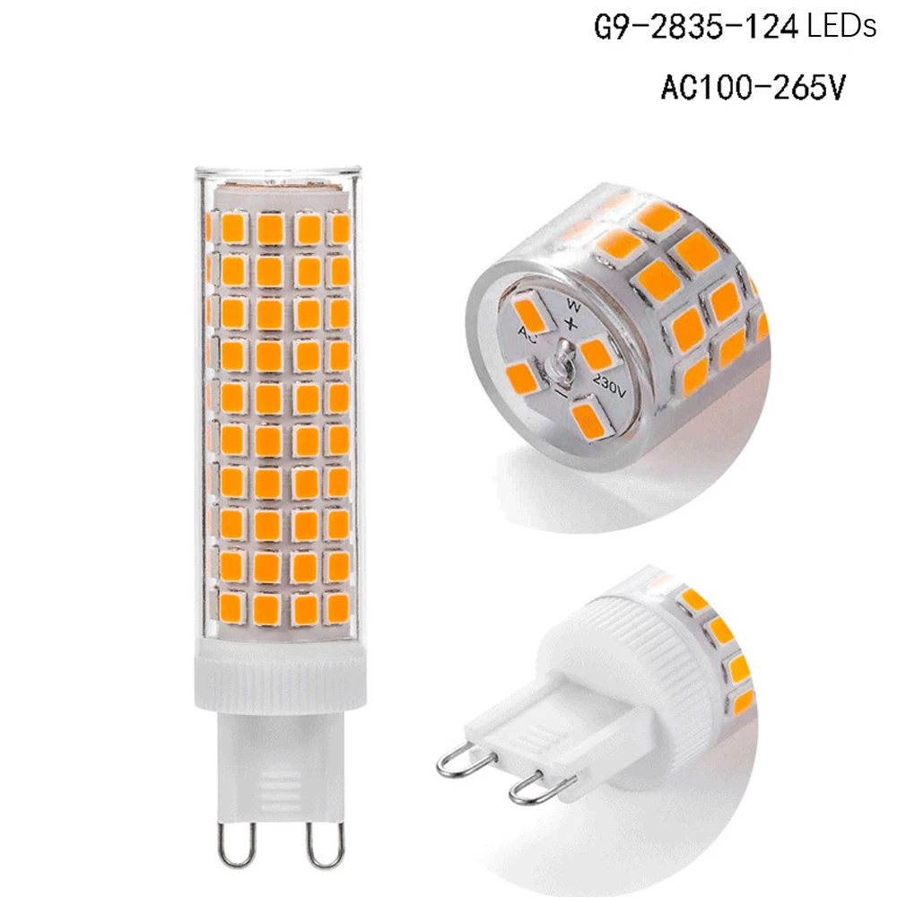 G9 12W LED-Lampe Maiskolben-Glühbirne SMD 2835 124 LEDs G9 LED-Licht 85-265V Ersatz für Halogenlampe Reinweiß/Warmweiß 4000K