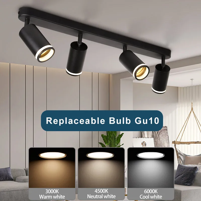 LED-Deckenleuchte, Ersatz, GU10-Birne, 110 V, 220 V, LED-Deckenstrahler für Schlafzimmer, Wohnzimmer, Flur, Küche, Deckenleuchte