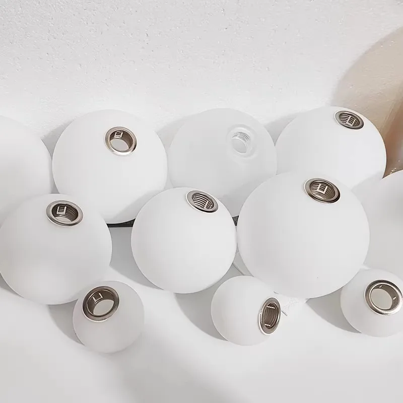 Weißer Glaslampenschirm für G9-Glühbirnen, Mattierter 2cm Fassungsring Zubehör Glas-Ersatzschirm oder Lampenschirm