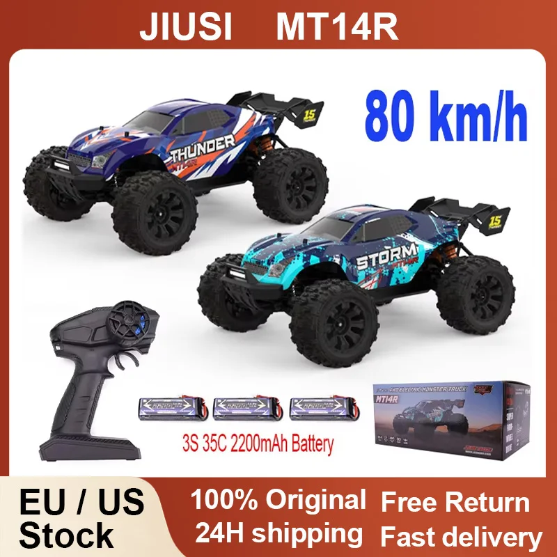 MT14R 1/14 RC Auto JIUSI Brushless 80km/h 2.4G Ferngesteuertes Auto Hochgeschwindigkeits-Offroad-Rennauto 23-26 Minuten Betriebszeit RC Spielzeug