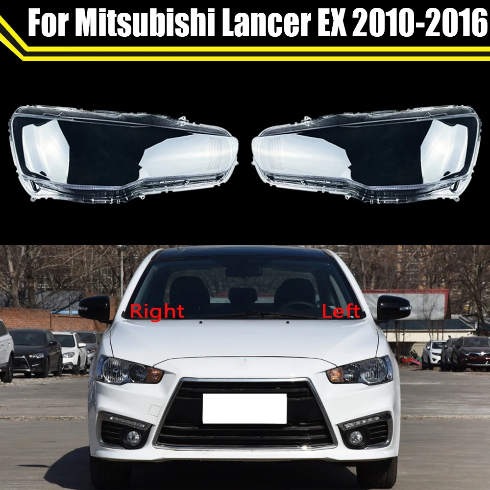 Für Mitsubishi Lancer EX 2010 ~ 2016 Scheinwerferabdeckung Lampenschirm Lampengehäuse Linse Plexiglas Ersatz für Original-Lampenschirm