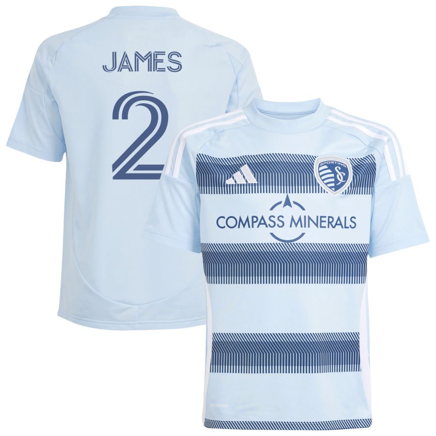 Ian James Youth adidas Light Blue Sporting Kansas City 2025 One KC Replica Custom Jersey