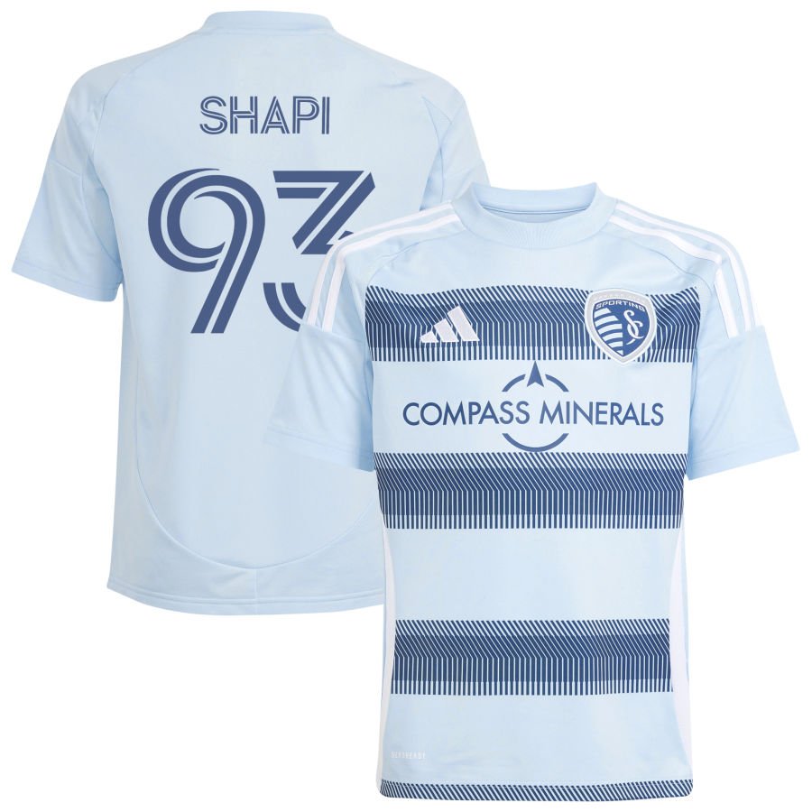 Manu Garcia Youth adidas Light Blue Sporting Kansas City 2025 One KC Replica Custom Jersey