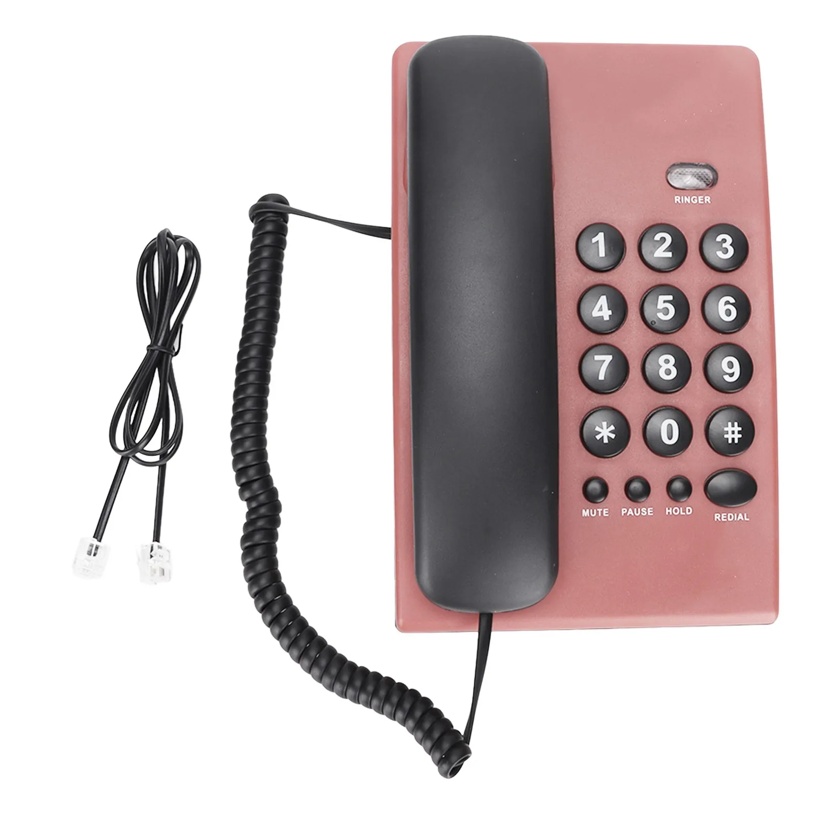 Téléphone fixe multifonctionnel KXT504 sans batterie avec deux combinés magnétiques pour bureau et hôtel