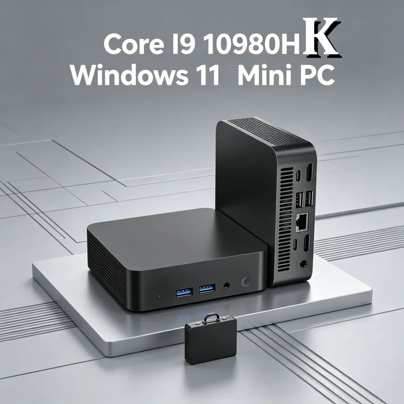 Intel Core i9 10980HK MINI PC Durable DDR4 16GB SSD 1TB 2TB Windows 11 BT5.2 Portable Desktop PC Gamer Gaming Computer