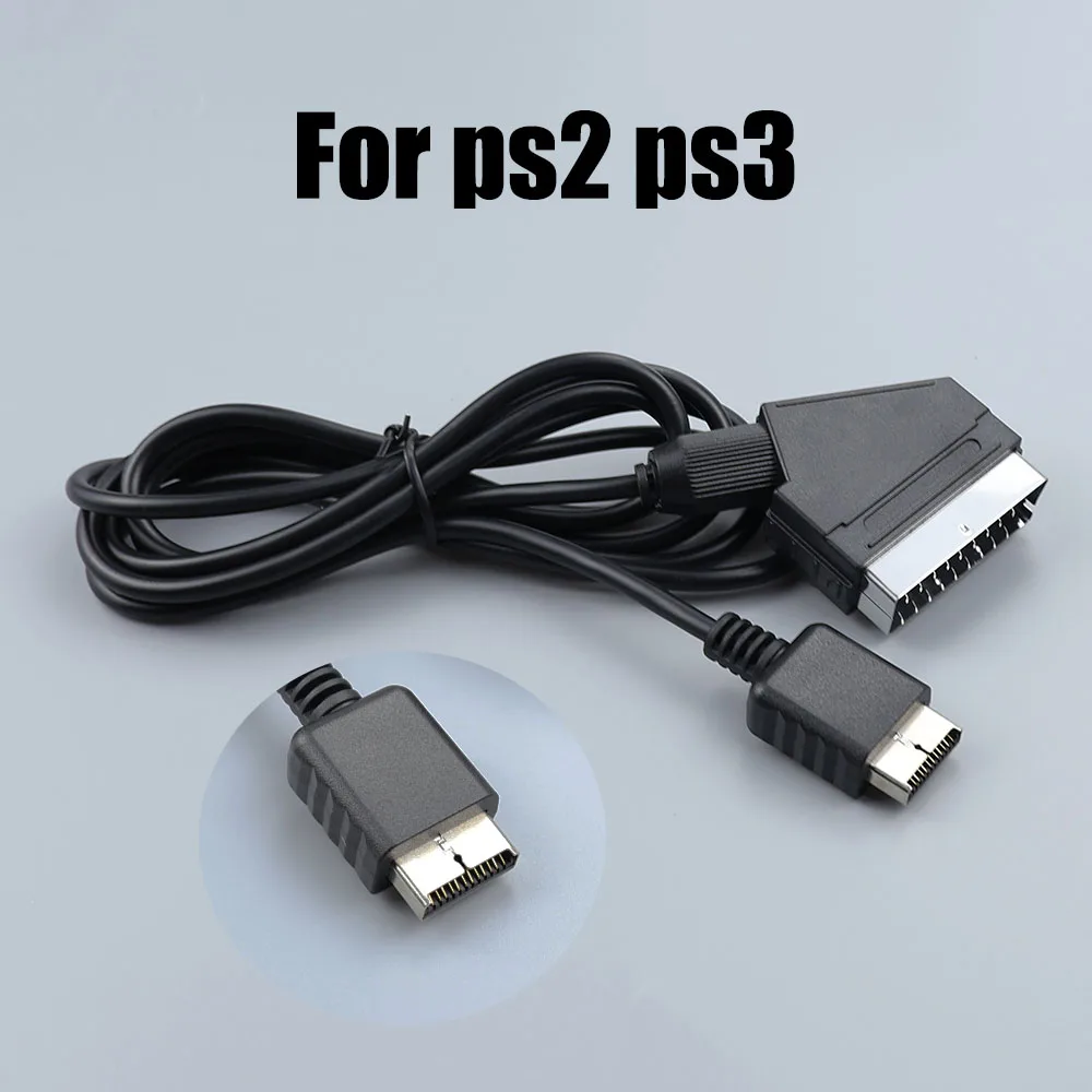 Für Sony Playstation PS2/3 RGB SCART-Kabel TV AV-Anschlusskabel Ersatz-Verbindungskabel für PAL/NTSC-Konsolen