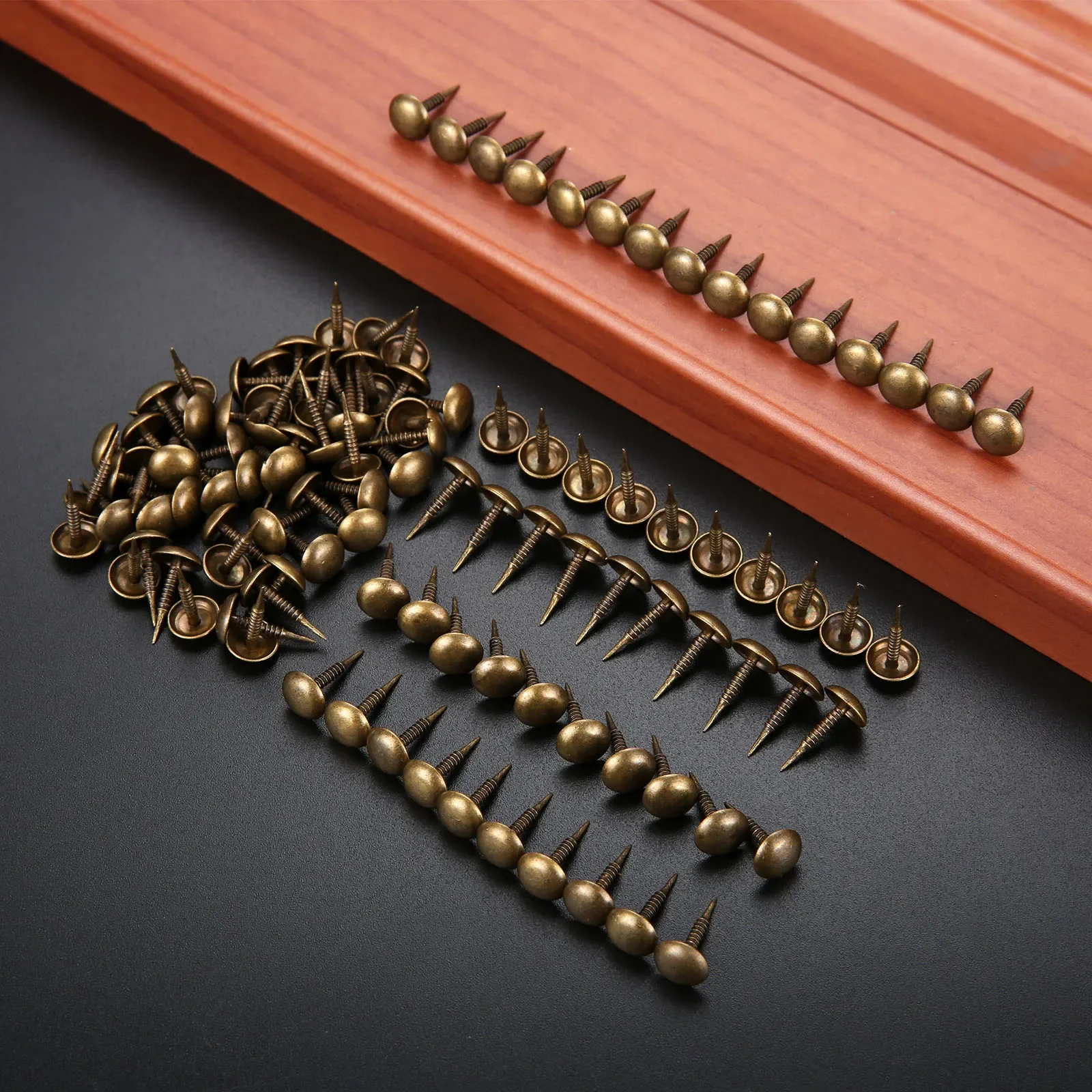 500Pcs 8*15mm Antike Bronze Polster Nägel Schmuck Holz Box Handwerk Tür Sofa Möbel Tacks Studs Druckbolzen doornail Befestigungen