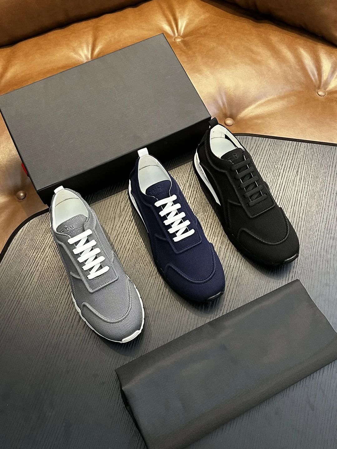 BLLIYOSS Herrenschuhe, gestrickter Stoff, Sportschuhe, 2025, neue Mode, Komfort, hohe Qualität, im Freien, europäisch, große Größe 38–47, altes Geld