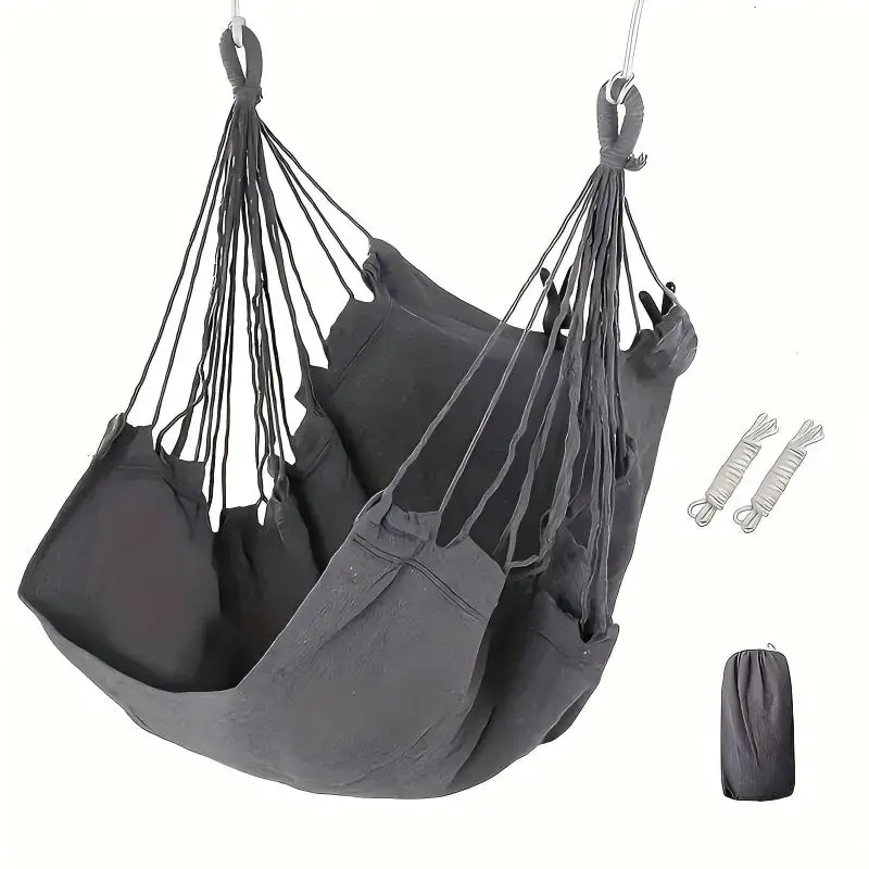 1 Stück Tragbarer Hängesessel, Hängesessel aus Segeltuch, Schaukelstuhl für Draußen, Hängematte für Drinnen & Wohnheim, Sitzgelegenheit für Erwachsene & Kinder, Hängebett