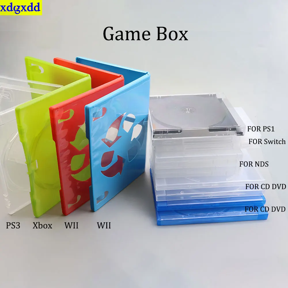 Cltgxdd 1-teilige Spielebox, Schutzbox, geeignet für PS1/PS3/Xbox/Wii/NDS/NDSS/Switch, Spiele-Disc-Rack, CD/DVD-Aufbewahrungsbox