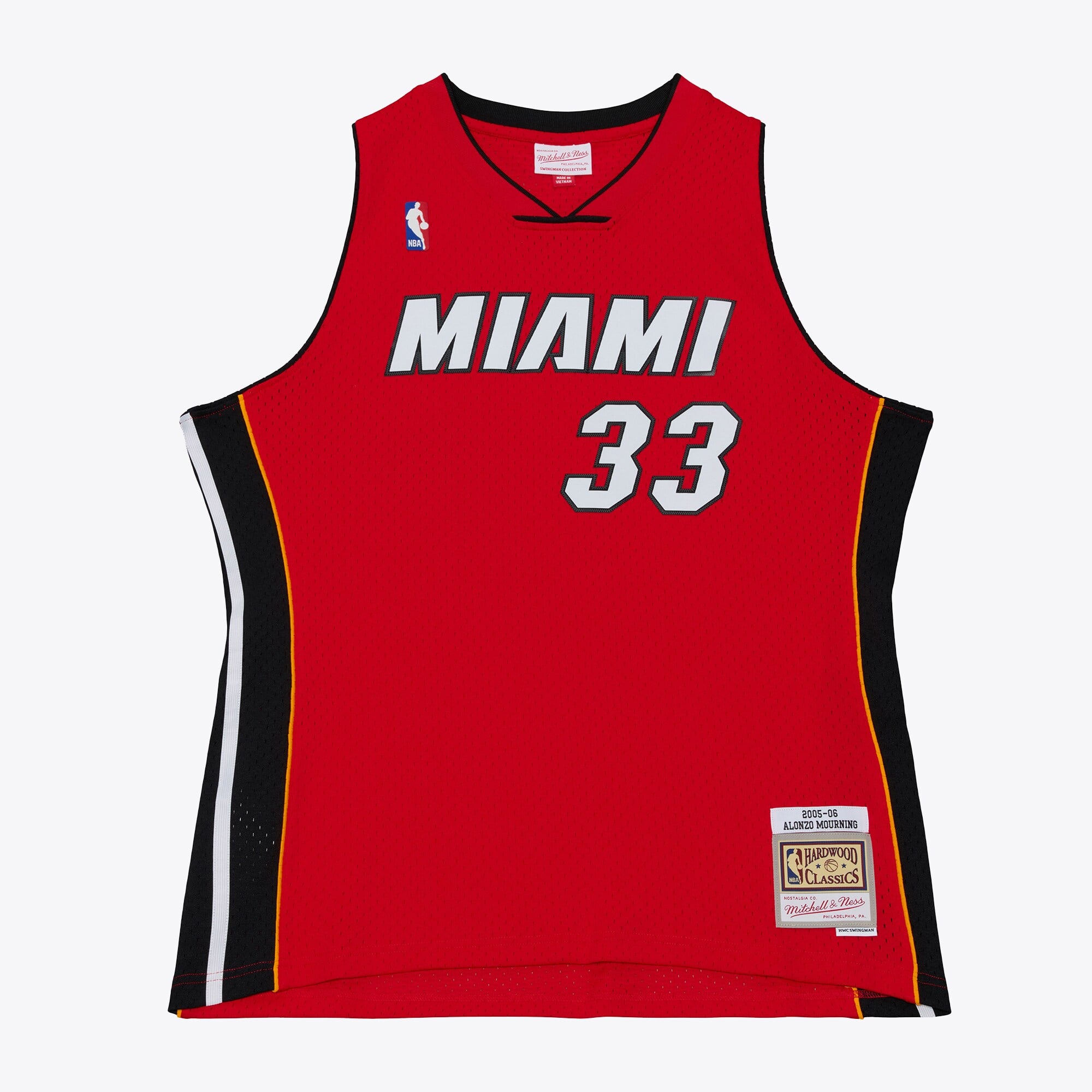 Maillot Swingman rouge Mitchell & Ness 2005-06 d'Alonzo Mourning (Miami Heat) - Homme Taille: S