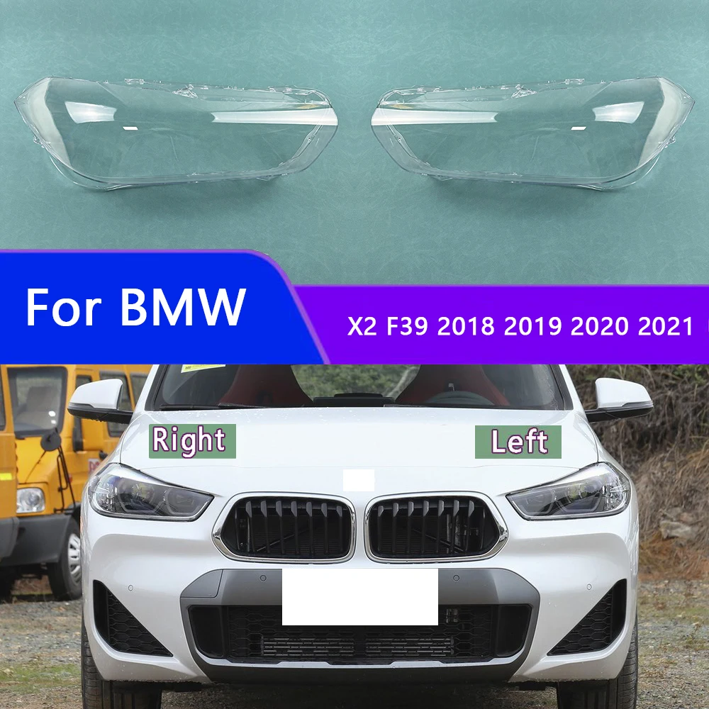 Für bmw x2 f39 transparente scheinwerfer abdeckung lampen schirm lampe linsen schale scheinwerfer gehäuse plexiglas