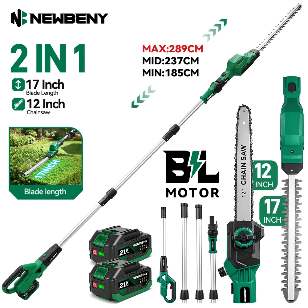Tronçonneuse sans balais pour branches hautes et taille-haie, outil de jardinage motorisé avec perche télescopique pour batterie Makita