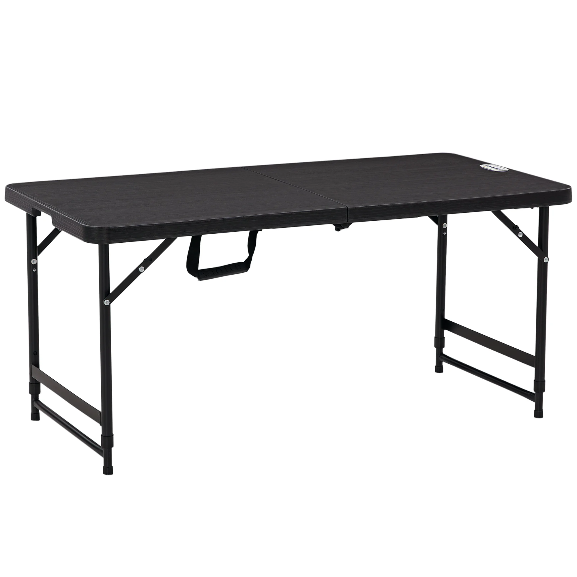 Outsunny Rechteckiger Gartentisch, klappbar, für 4 Personen, höhenverstellbar, 118 x 60 x 74 cm