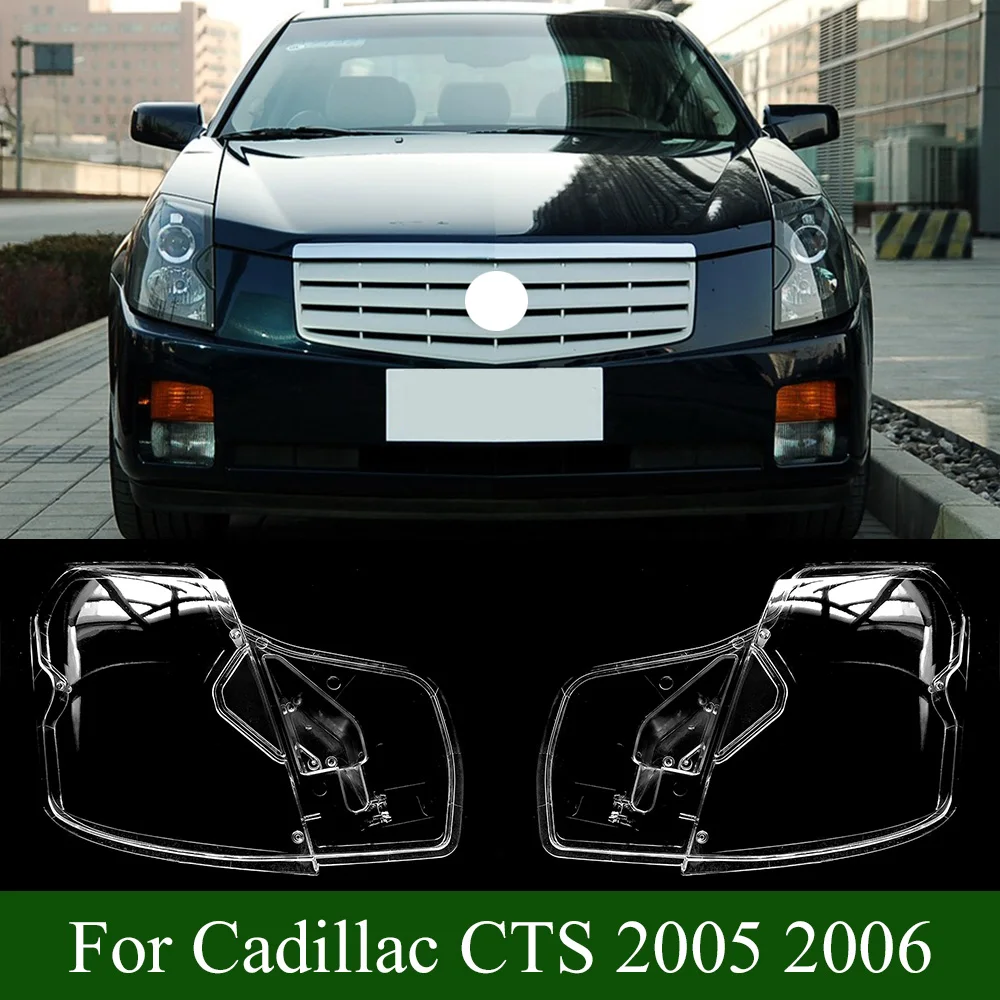 Für Cadillac CTS 2005 2006 Vordere Scheinwerferabdeckung Transparente Scheinwerferabdeckung Lampenschirm Plexiglas Ersatz für Original-Lampenschirm