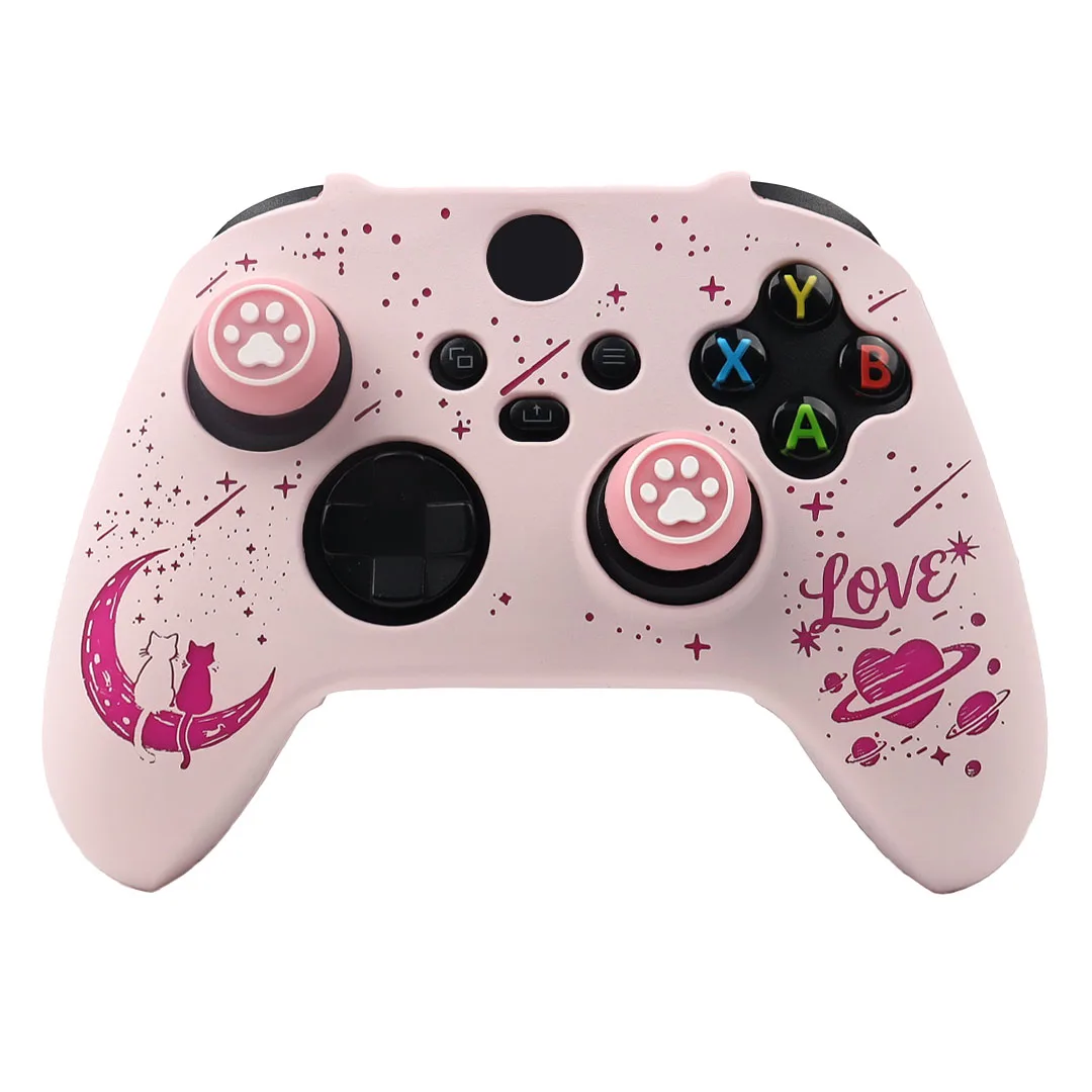 For Xbox Series S Controller Cover Case Silicone Anti-Scratch Sweatproof Gradient with Trigger Caps For Xbox Series X Controller