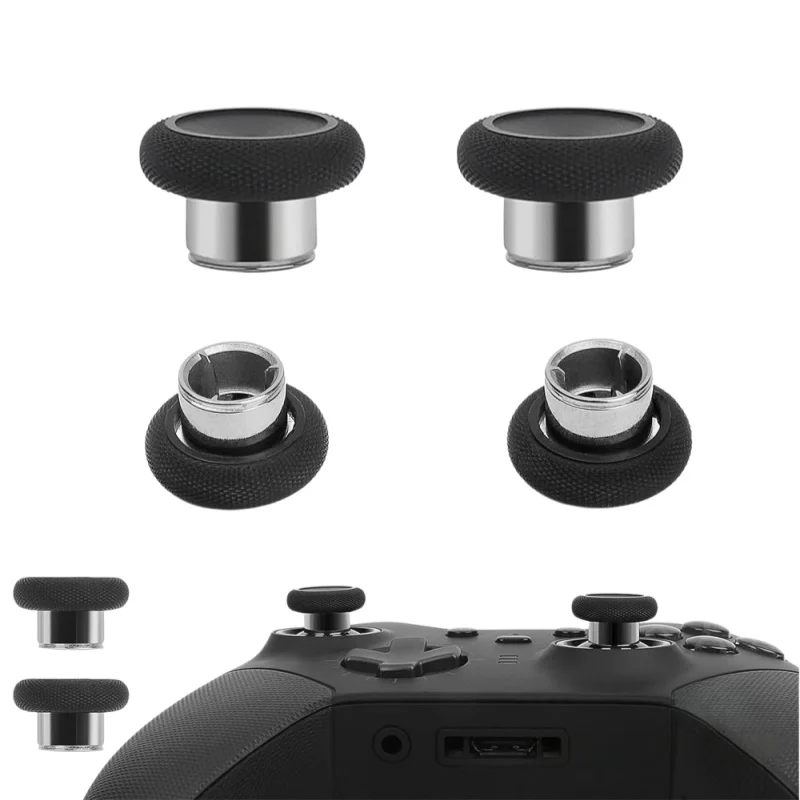 Controller Metal Rocker Cover and Thumbstick Joystick Cap For Xbox One Elite2 Replacement Analog Cap For Xbox One Elite1
