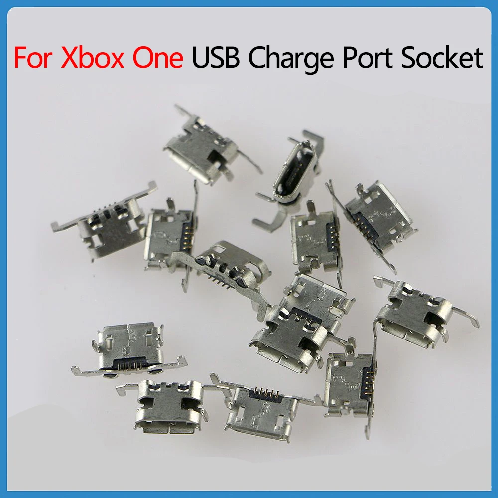 50Pcs For Xbox One USB Port Socket For Microsoft Xbox One Handle Recharge Outlet Slot Micro Charge Chassis Ports 5Pin Parts