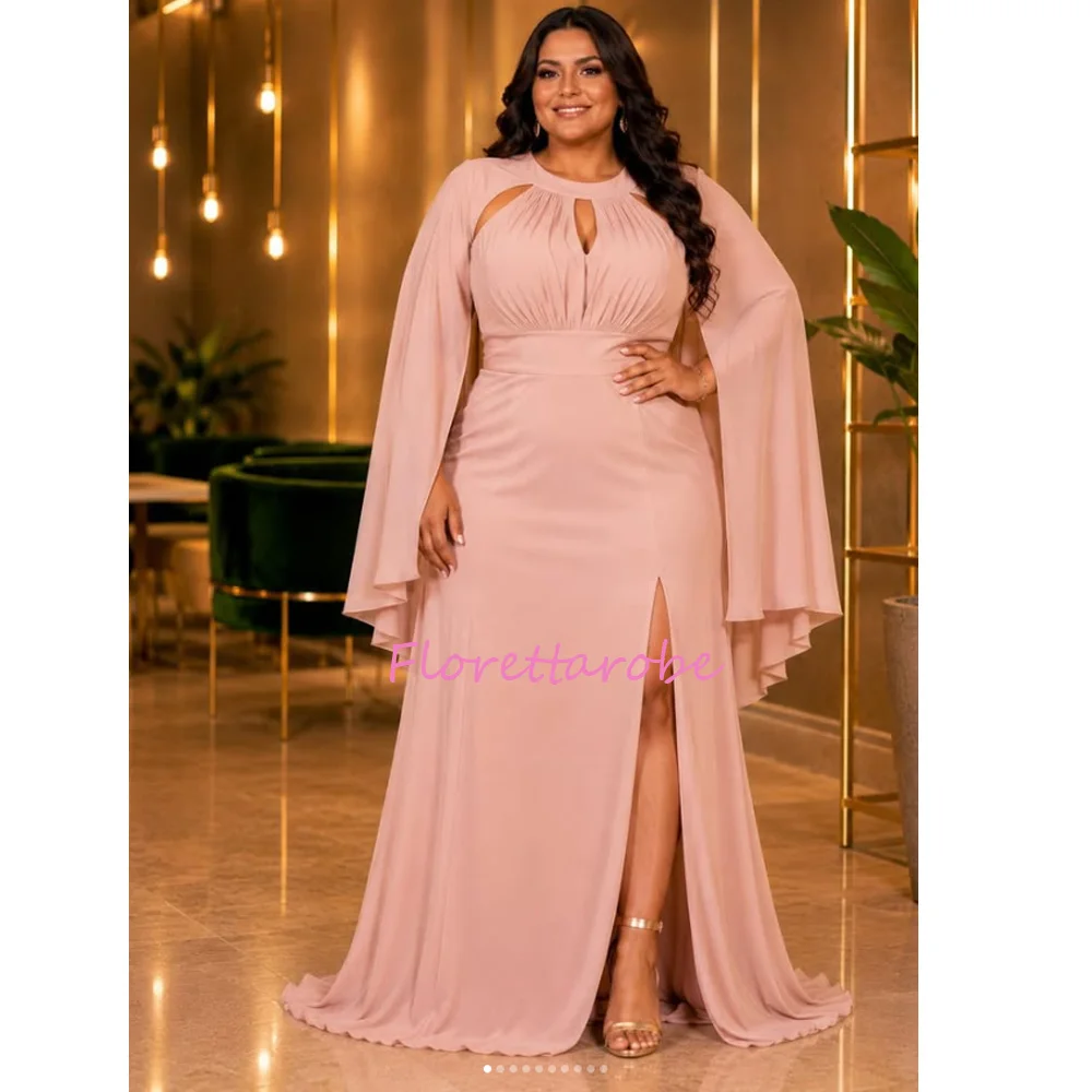  Customized Elegant Chiffon Mother of the Bride Dresses Wedding Party Gowns Pleat Long A-Line Plus Size Wedding Guest Gown