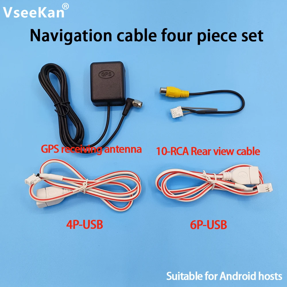 GPS Accessories Head Unit Stereo Wire Harness Kits Compatible For XY AUTO Android Solution Interface RCA USB Audio Video Cable
