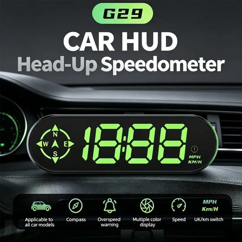 GPS Speedometer for Car with Compass,4.63'' Large MPH Digital Speedometer HUD Dashboard Display,Dual Satellite GPS+BDS