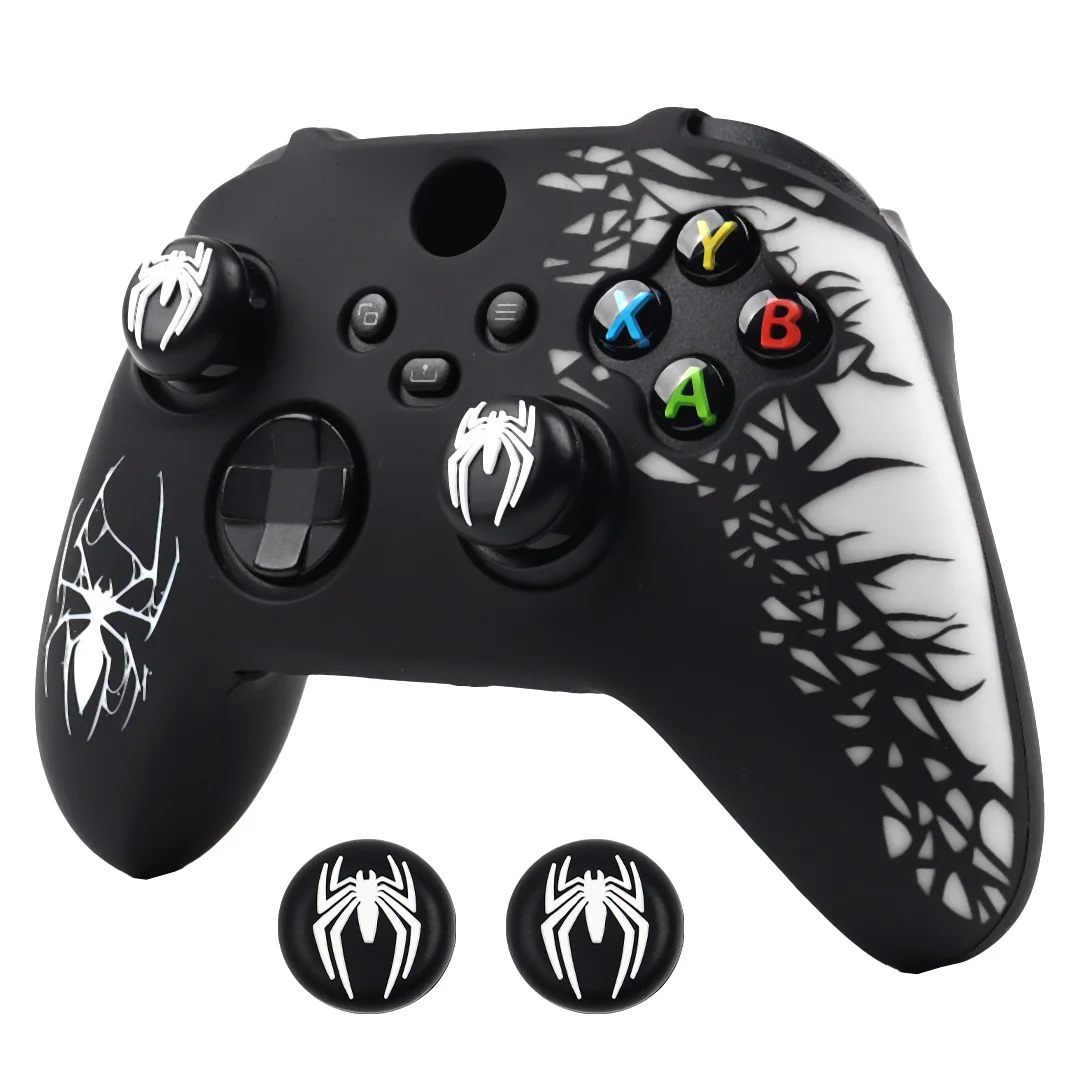 Laser Engraved Silicone Cover For Xbox Series X Gamepad Skin Perfect Fit for Xbox Series S Controller Case Joystick Accessories