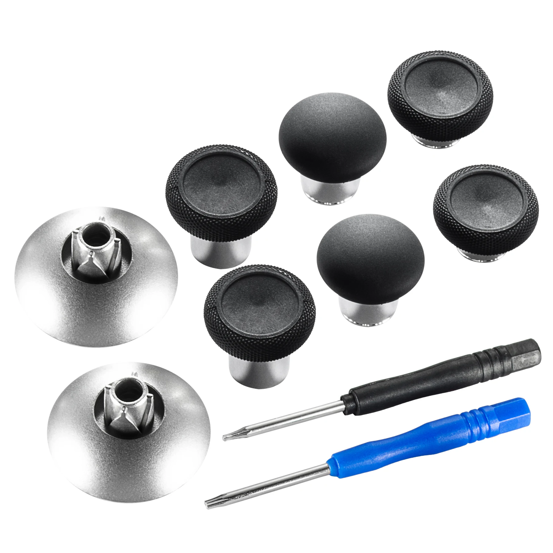 eXtremeRate Magnetic Metal Analog Stick Thumbstick Grips for Xbox One X S / for Xbox One Elite / for PS4 Pro Slim Controller