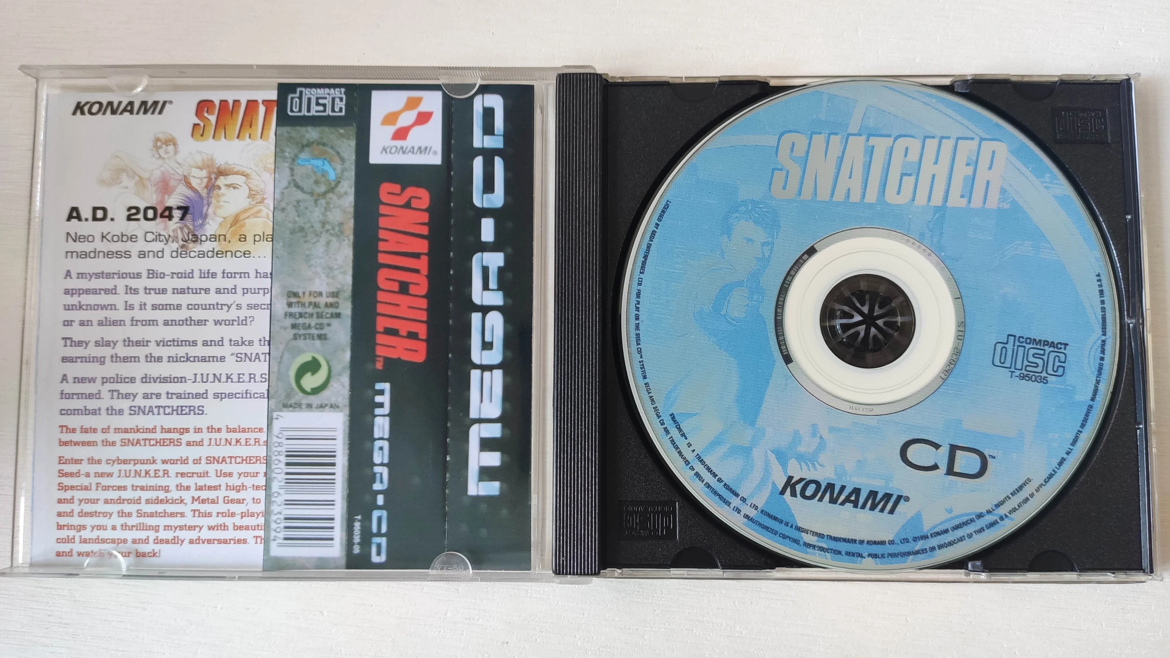 Mega CD Copy Disc Snatcher Game Without Manual Unlock Console Megasega Retro Optical Driver Retro Video Game Machine Parts