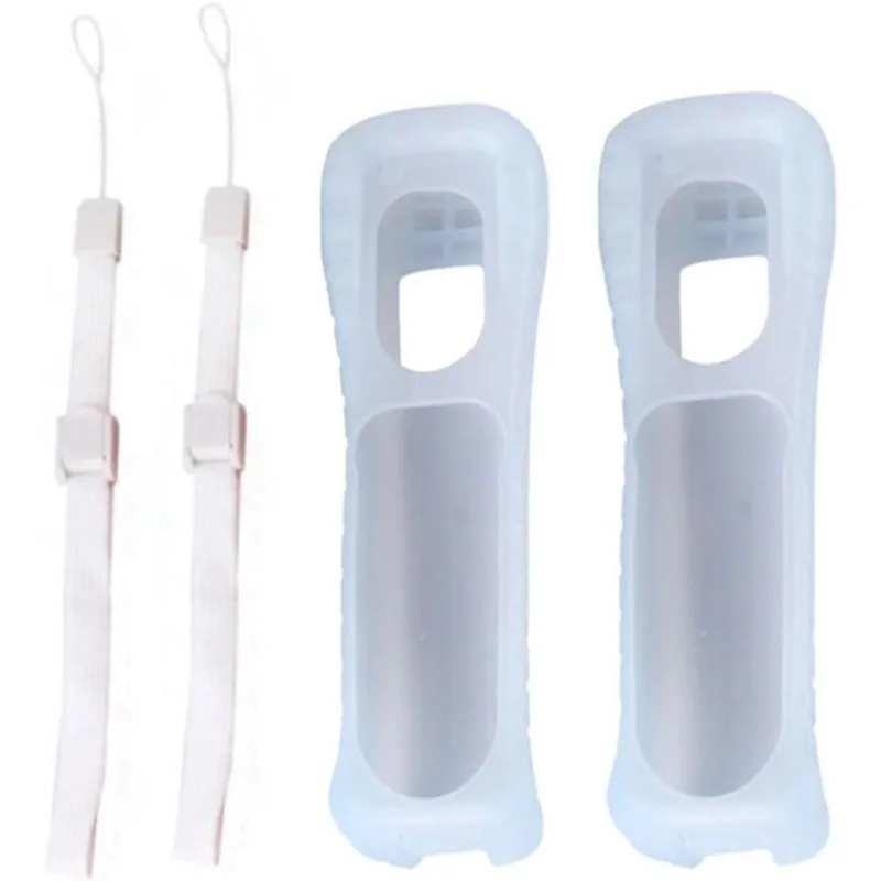 2PCS For Wii Controller Case Cover Wireless Remote Gamepad Silicone Case Video Game Protective Shell Case Cover