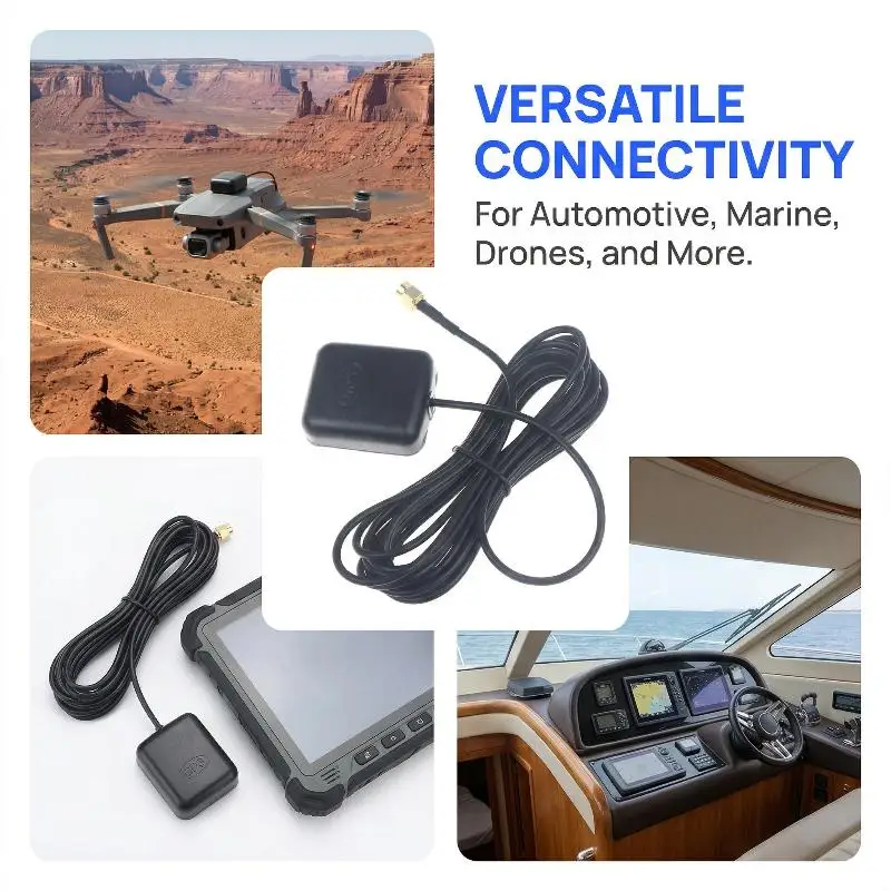 Car GPS Antenna SMA Connector 3 Meter Cable GPS Signal Antenna Receiver Auto Aerial Adapter For Car Navigation Camera Mp5 Player
