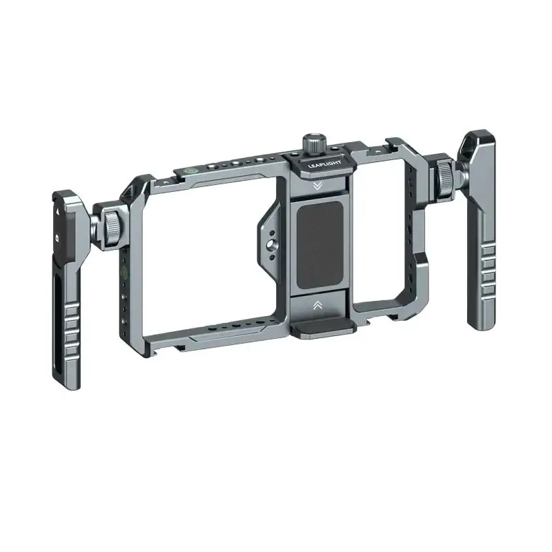 Leaplight Metal Phone Video Cage Kit with Handles Smartphone Video Rig Kit for Smartphone iPhone Android Mobile Phone