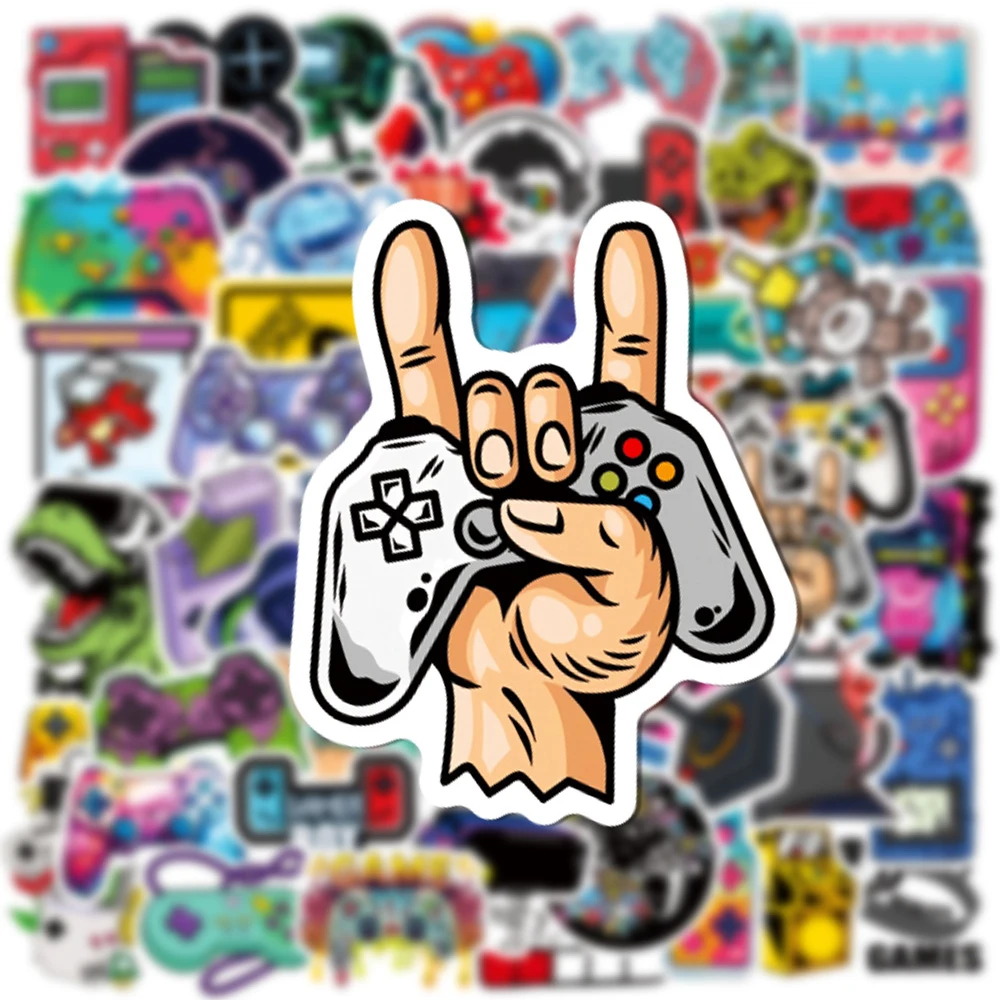 10/30/50pcs Cool Vintage Video Game Console Stickers Gamepad Joystick Decals Laptop Skateboard Phone Car Sticker Decoration Toy